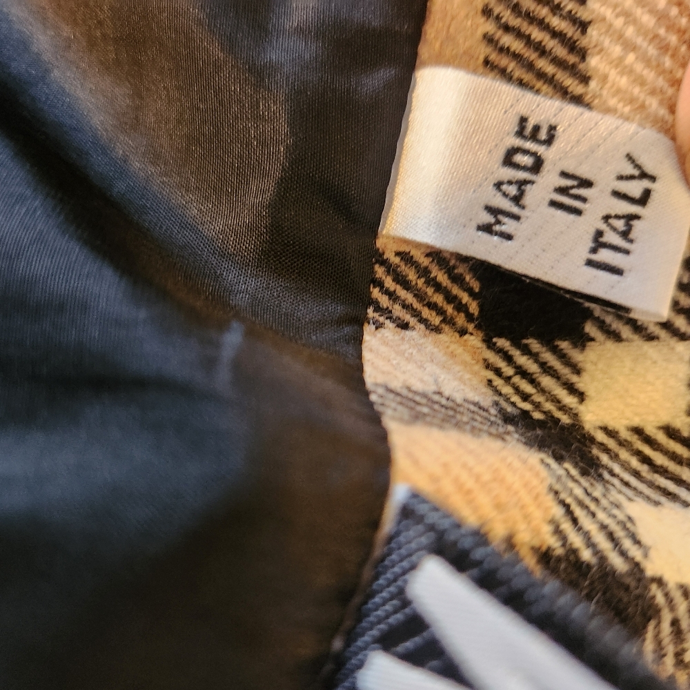 Moschino Couture! 1990s Vintage Patchwork Skirt Wool Faux Leather Denim Faux Fur - Picture 4 of 17